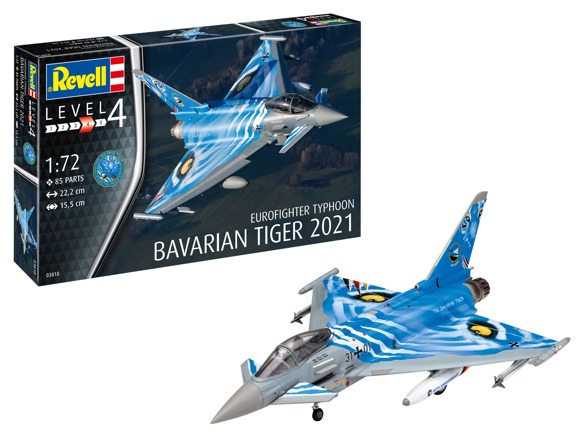 REVELL 03818 Eurofighter typhoon bavarian tiger 2021 1/72